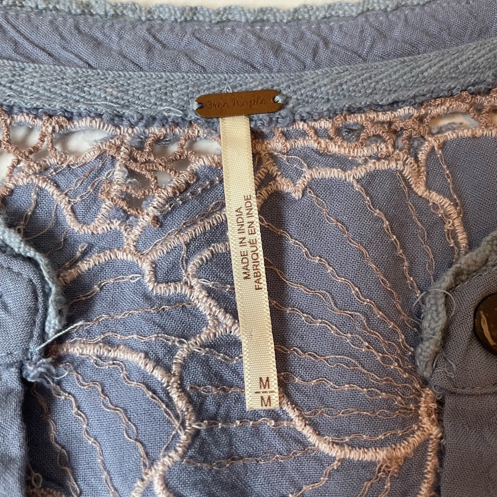 Free People Easy Breezy Long Sleeve Henley in Dusk Blue - Picture 8 of 11